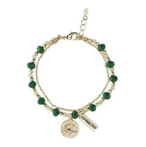 Inner Goddess Double Row Charm Bracelet Bird